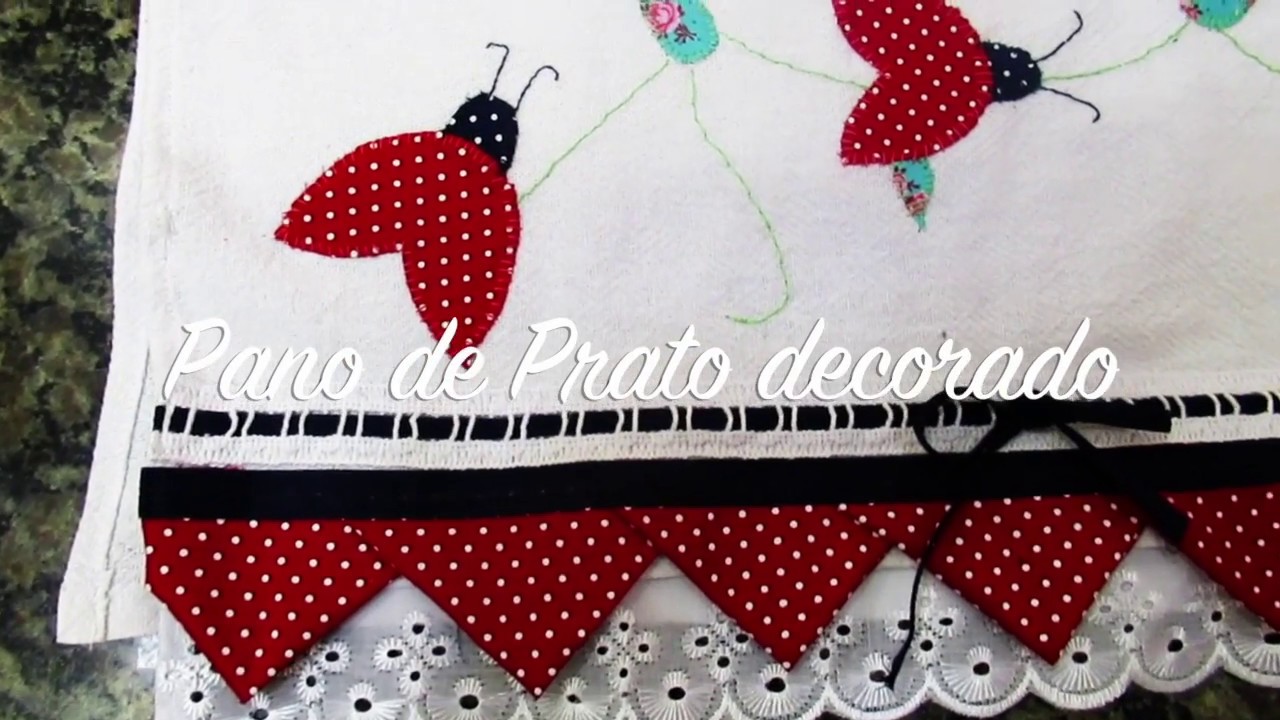 Pano de prato RECICLANDO TECIDOS E RETALHOS  -DIY Kitchen Hand Towel Cute and  Easy to make
