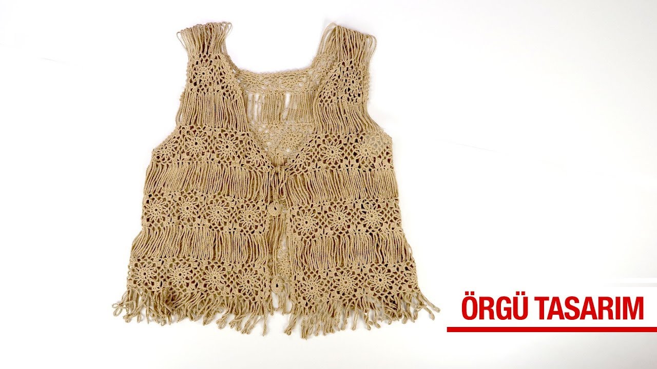 Zincirli ve motifli şık bayan yeleği