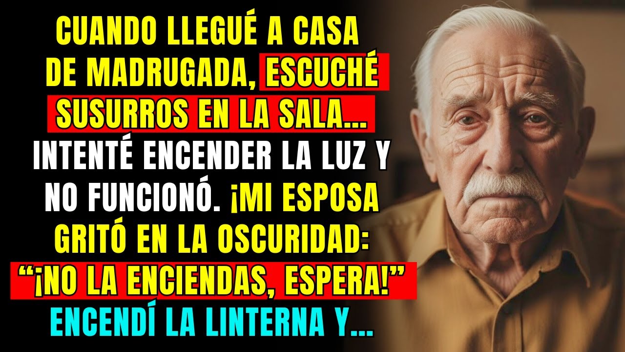 LLEGUÉ A CASA Y ESCUCHÉ SUSURROS EN LA SALA… HASTA QUE ENCENDÍ LA LINTERNA Y VI A MI MUJER…