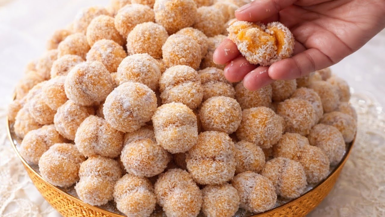 حلويات العيد2026/ بدون زبدة وبمذاق البرتقال ألذ وأسهل حلوى معلكة اقتصادية وبكمية كثيرة