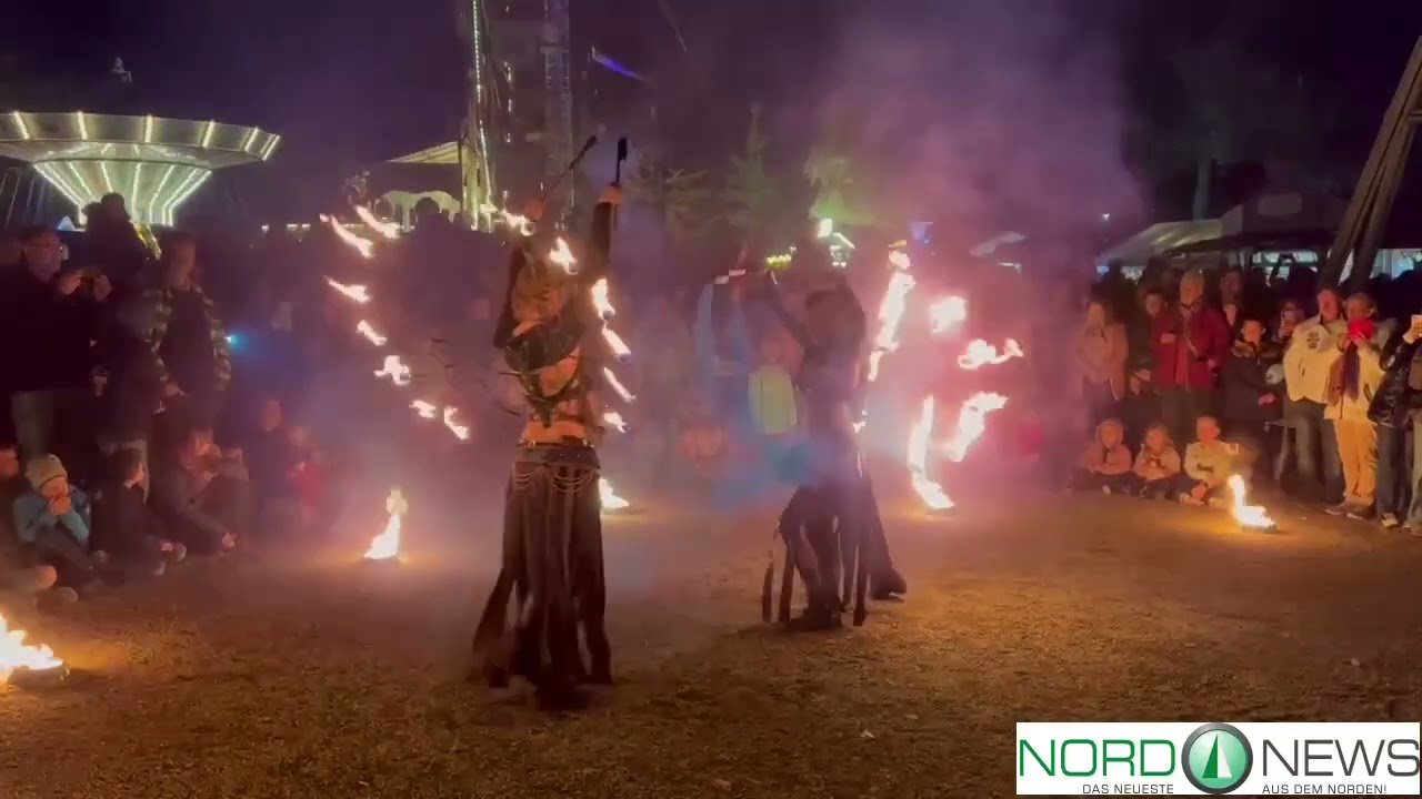 Die Feuershow in Schüttorf am Historischen Jahrmarkt