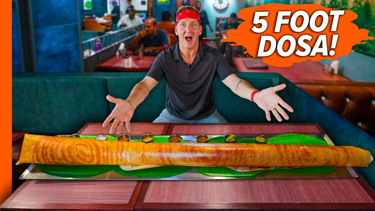FIVE Feet for FIVE Dollars!! The Dosa Kings of India!!