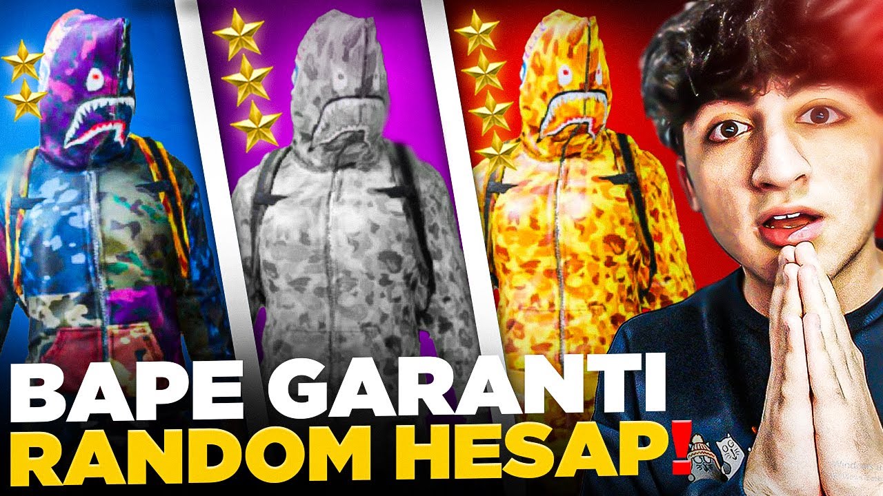 BAPE SETİ GARANTİLİ RANDOM İZLEYİCİ HESAPLARINA GİRDİM! 😱 - PUBG Mobile