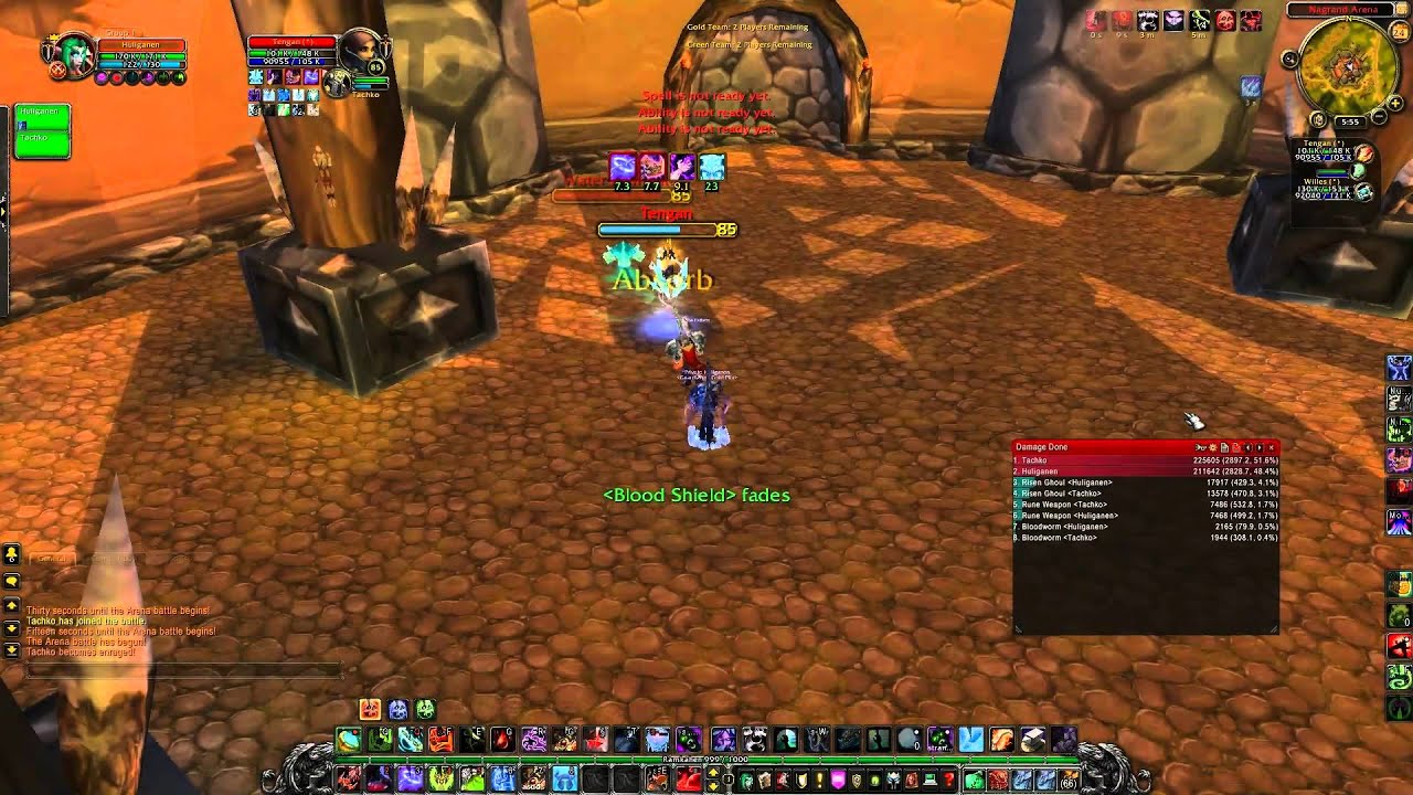 wow cataclysm arena double blood dk  2v2