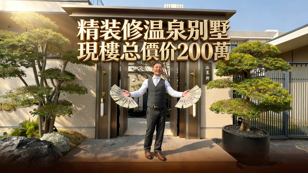 首期三十萬 月供六千起 精裝修溫泉別墅 仲要係現樓 央企信達實力保障 大灣區嘅馬爾代夫 度假聖地