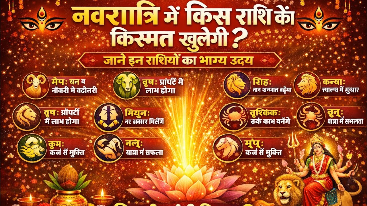 नवरात्रि में किस राशि की किस्मत खुलेगी?। यह जान के हो जाएंगे खुश 😊।