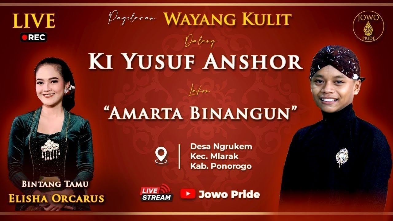 🔴Wayang Kulit Ki Yusuf Anshor BT Elisha Orcarus & Mbah Waluyo Lakon Amarta Binangun | Ponorogo