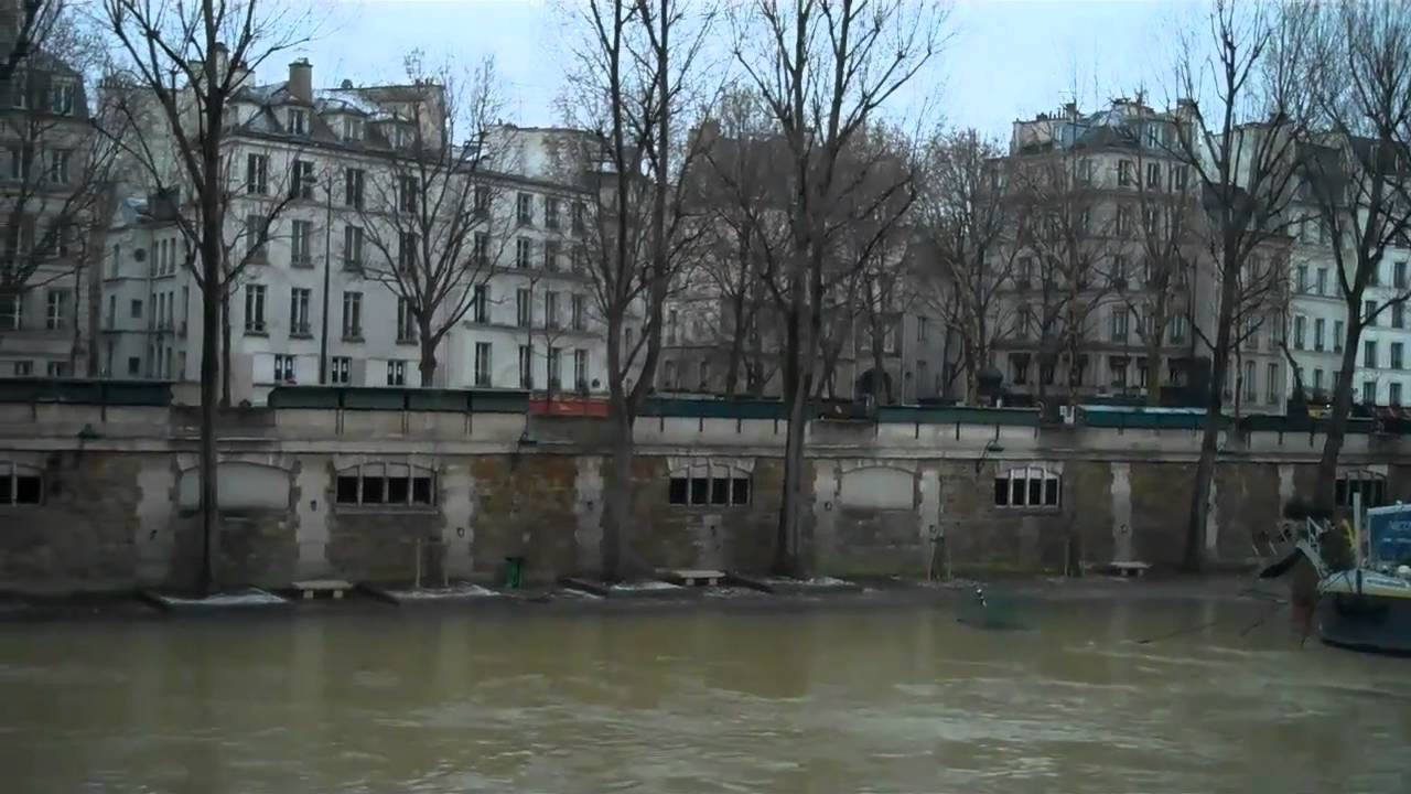 Notre Dame, the overflowing Seine & lovers' locks on the Arc