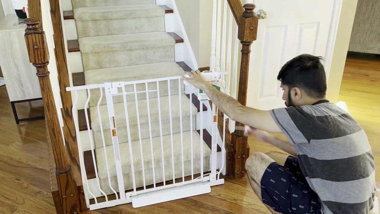 Установка и обзор защитных ворот Grownsy Baby для лестниц