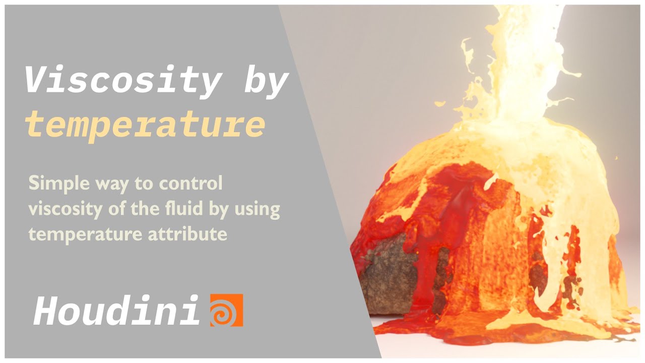 Controlling Viscosity with Temperature in Houdini | Lava example