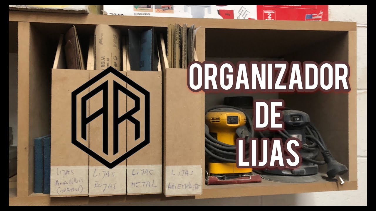 DIY - Organizador de lijas f&aacute;cil de hacer // sandpaper organizer