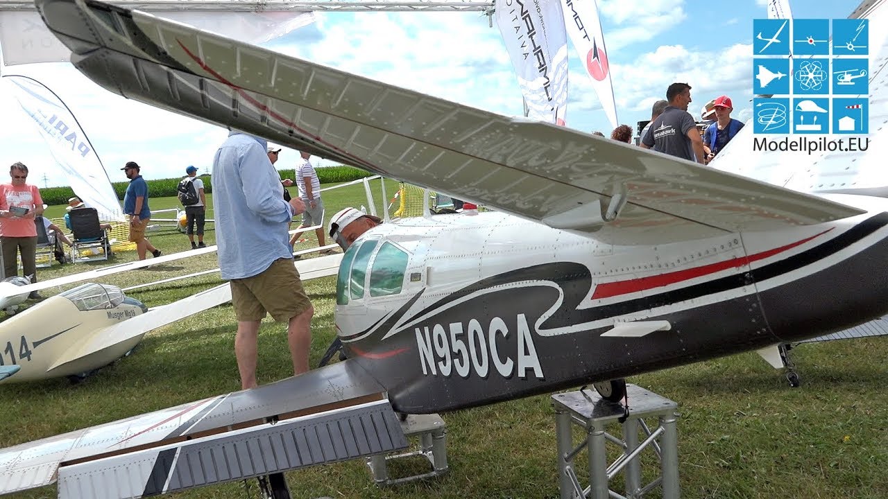 BEECHCRAFT BONANZA V3 1:2,88 RC V-TAIL PLANE AIRSHOW FLIGHTS TOMAHAWK AVIATION