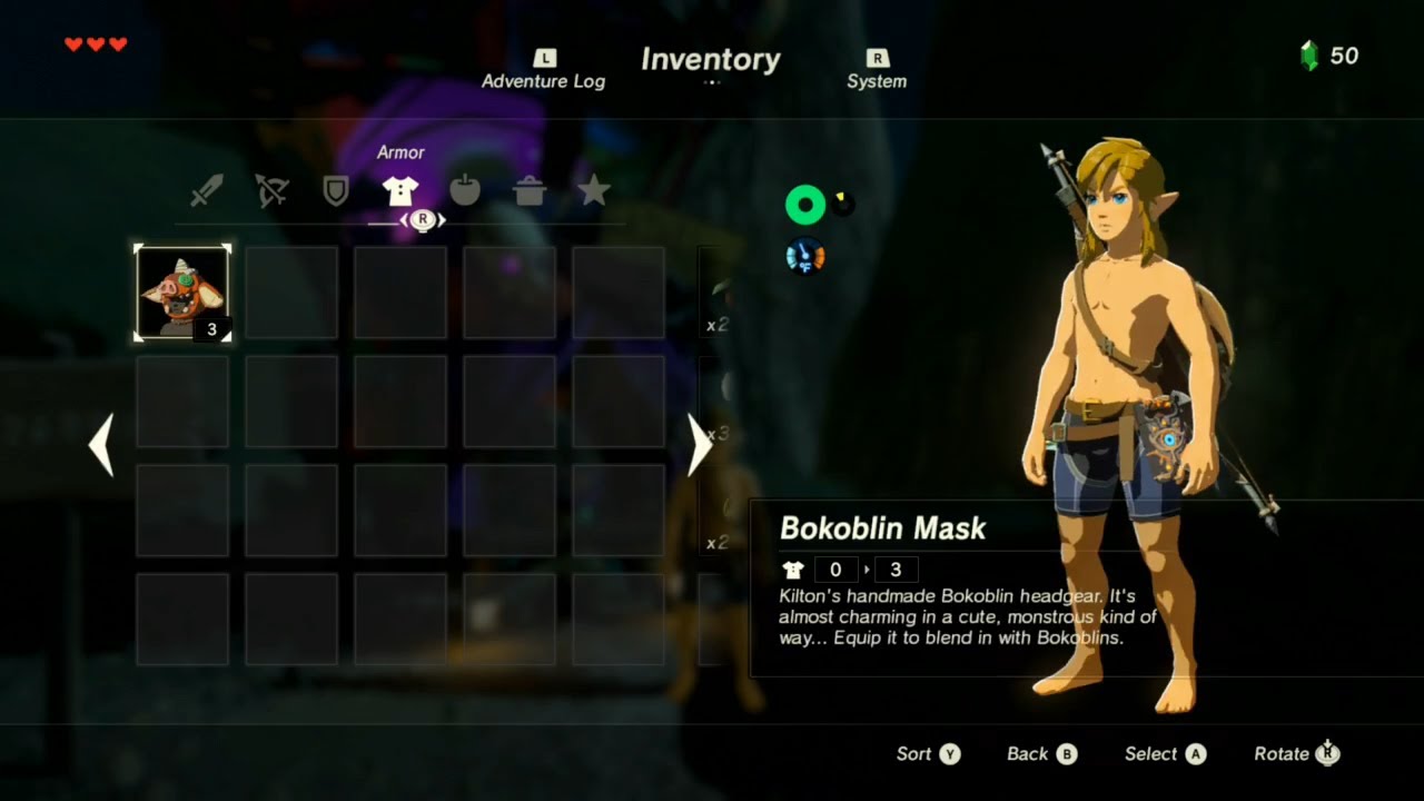 BOTW Bingosync Goal Timing: Bokoblin Mask