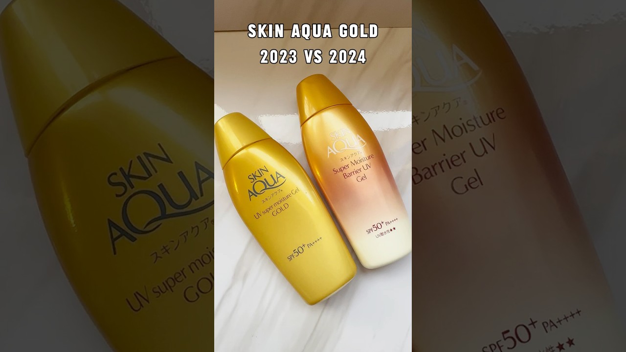 Skin Aqua Gold 2023 vs 2024 version #spf #sunscreen #skinaqua #comparison #review