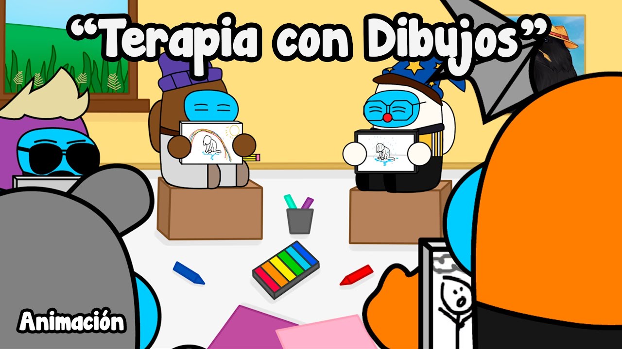 Terapia con Dibujos 🍎 - Animación de Among Us (Auron, Tanizen, Reborn, Juan, Kajal, Imantado)