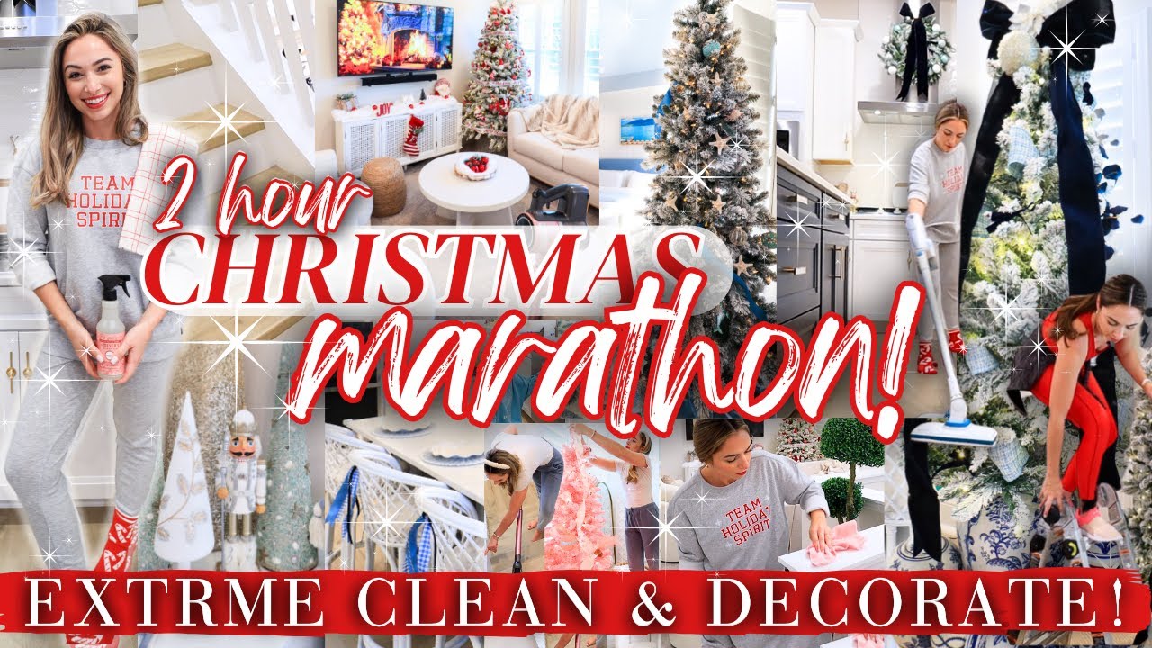 2023 CHRISTMAS EXTREME CLEANING & DECORATING! WHOLE HOUSE CHRISTMAS CLEAN + DECORATE MARATHON!