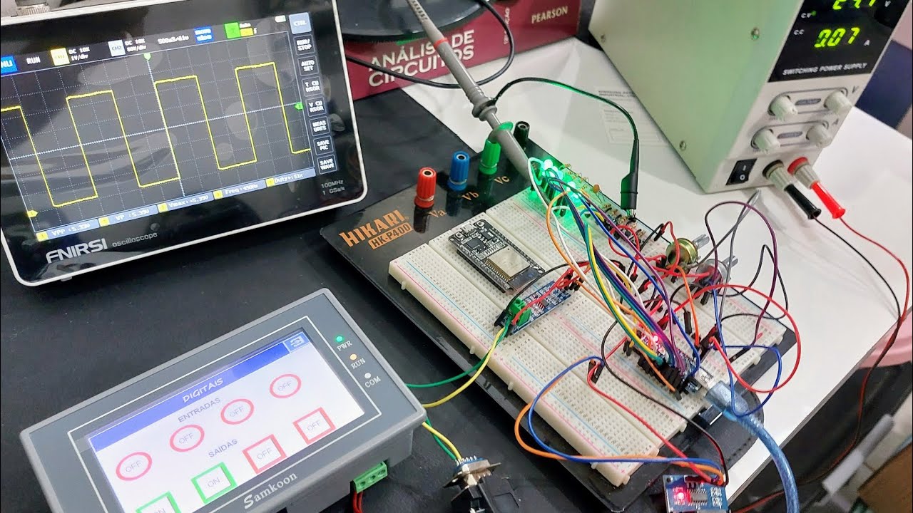 Arduino RS485 Modbus RTU Samkoon - Comunicação industrial  - demonstração de funcionamento