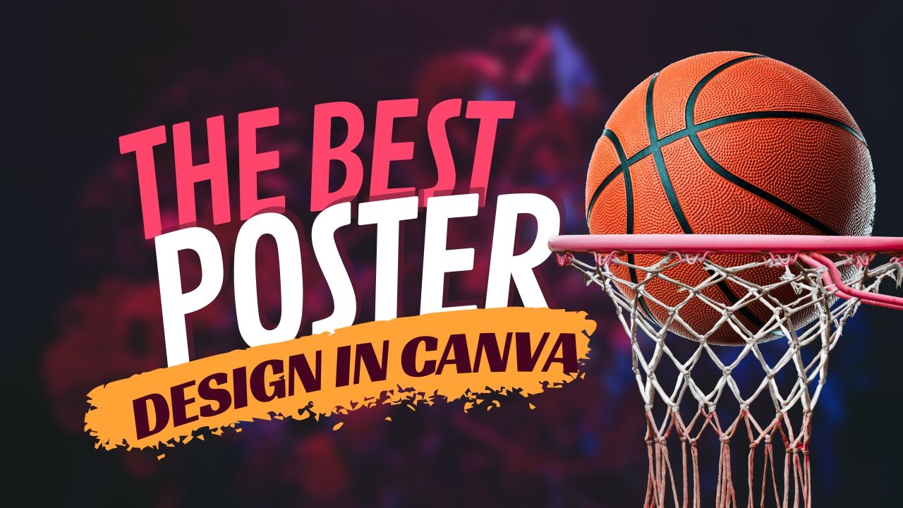 Basket Ball Poster Design in Canva tutorial