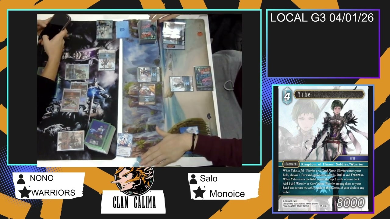 Final Fantasy TCG - [R4] Nono (GilgaWarriors) vs Salo (Monoice) - G3 Locals 04 January 2025