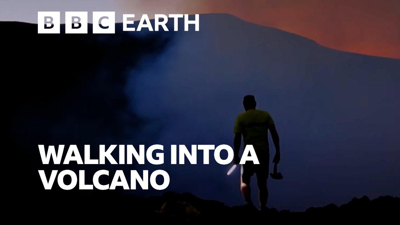 Walking into an Active Volcano Crater | Journey To Fire Mountain | BBC Earth Science