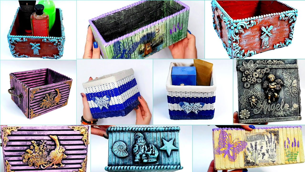 6 SIMPLE DIY ORGANIZERS FOR STORAGE FROM CARDBOARD BOXES| HANDMADE CRAFT FROM CARDBOARD BOXES