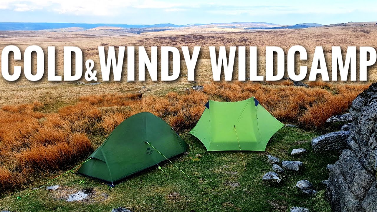COLD & WINDY DARTMOOR WILD CAMPING - Steeperton Tor (Lanshan 2 & Naturehike Cloud Up 2)