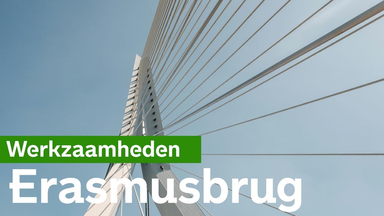 De Erasmusbrug wordt weer lichtblauw!