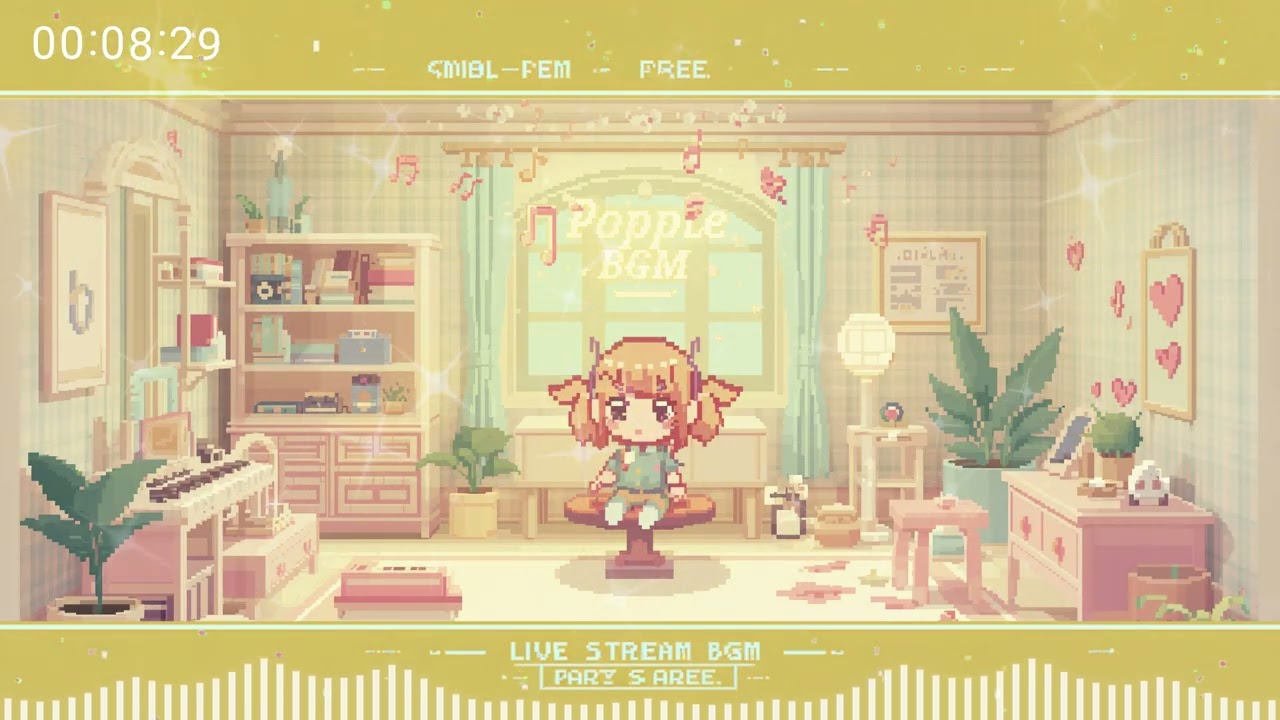 【配信BGM】パステルイエローのピコピコ電子音｜待機・作業・雑談用
