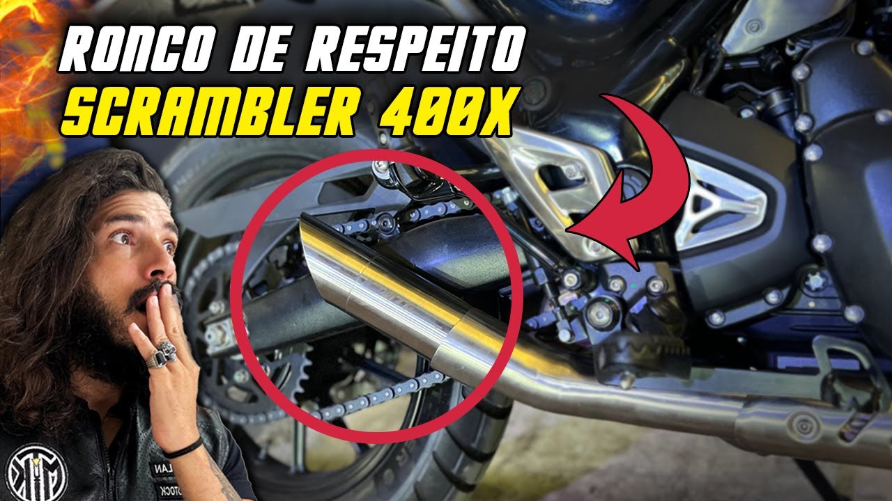 🚨 Triumph Scrambler 400 X com Ponteira Esportiva da MTG