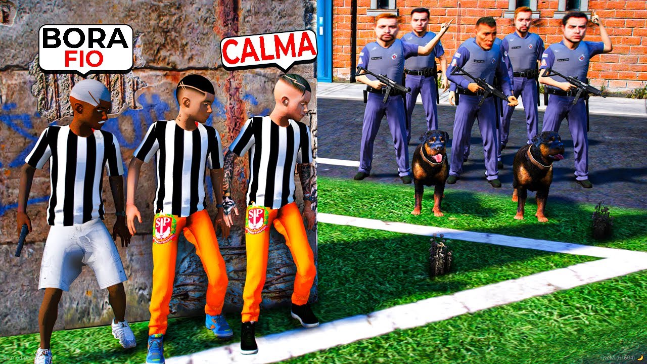 FUGIR DA PRISÃO DA POLICIA COM PAULIN E PEDRIN DE MOTO | GTA 5: VIDA REAL 