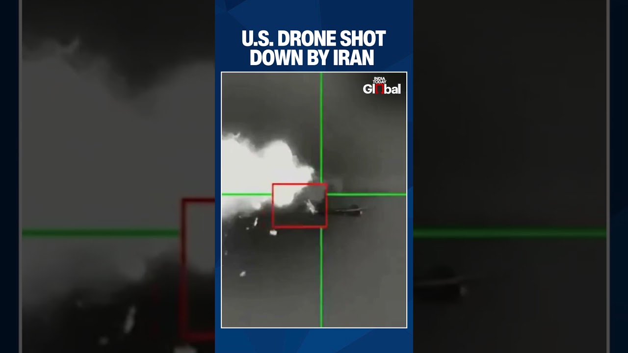 Iran Publishes Footage Showing U.S. MQ-9 Drone Shot Down Over Regional Airspace #iran #breakingnews