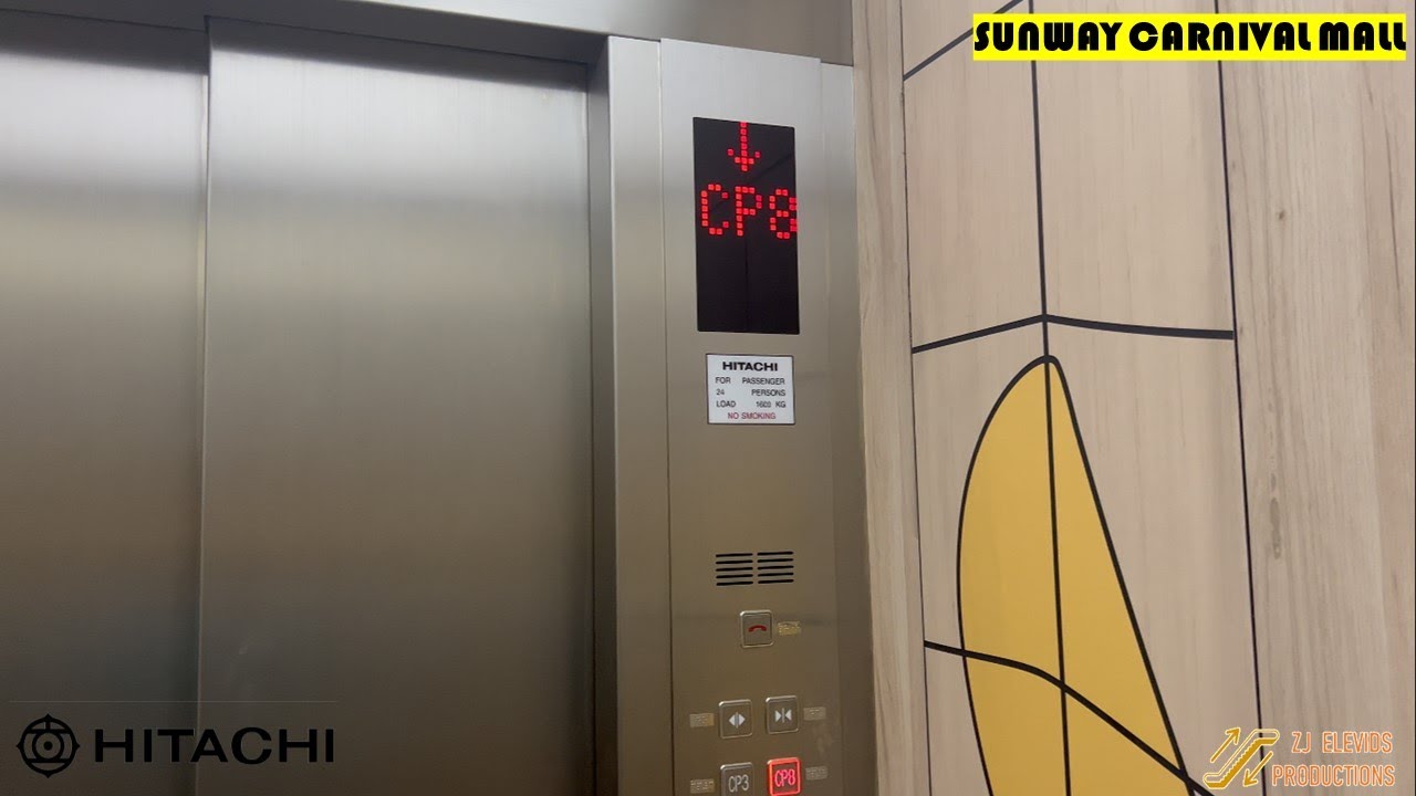 Brand New Hitachi Elevators at Sunway Carnival Mall, Seberang Jaya, Penang, Malaysia.(New Wing)