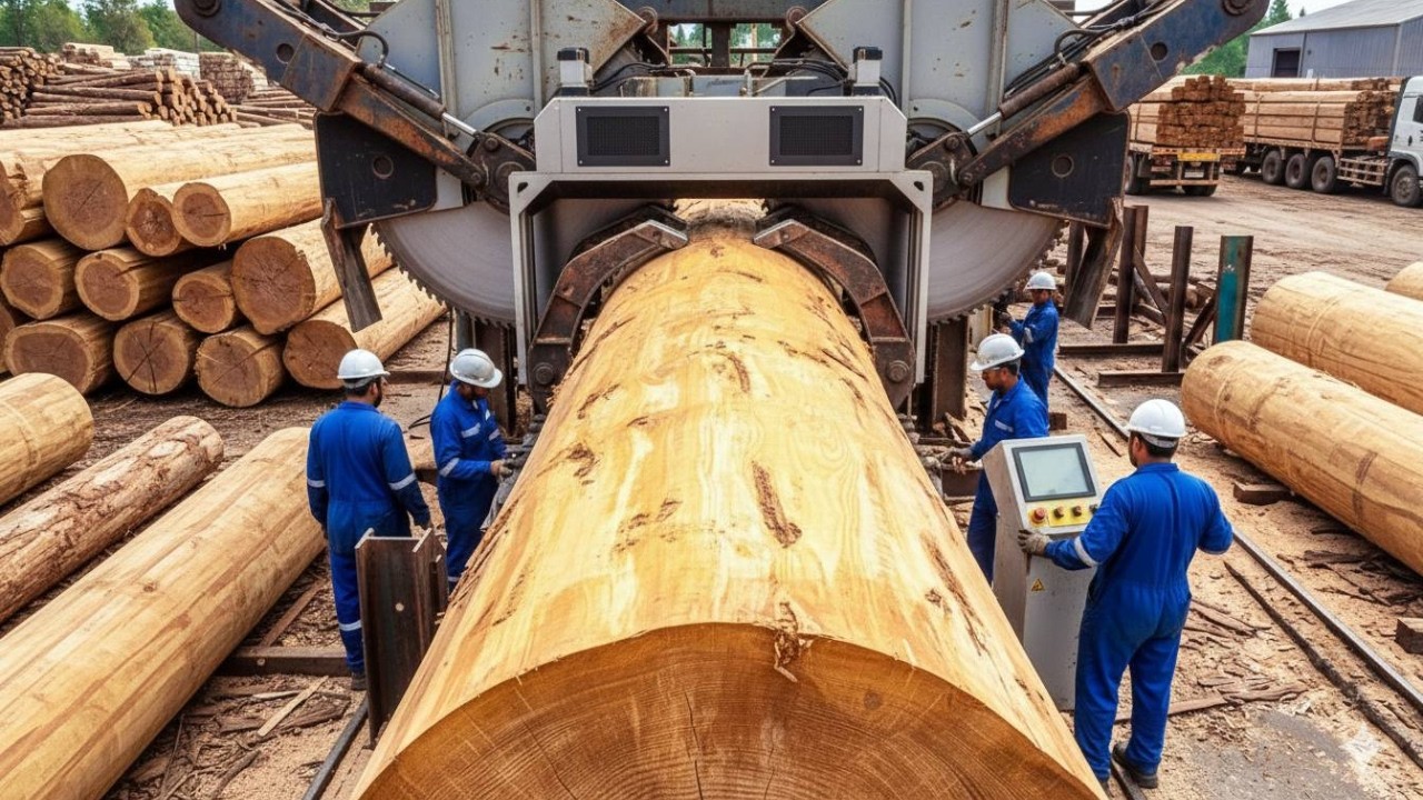 Inside the TITAN FACTORY: Processing Giant GOLDEN TEAK (Luxury Resort Furniture Project)