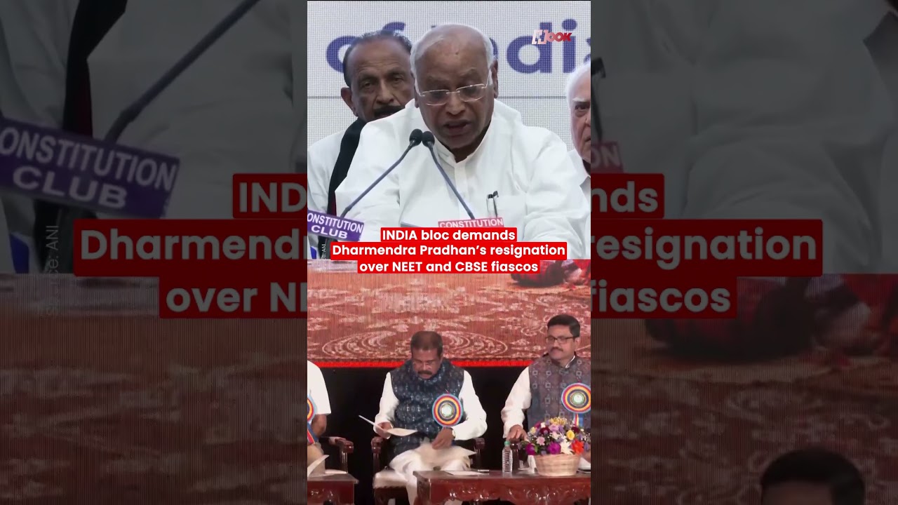 INDIA bloc demands the resignation of Dharmendra Pradhan over NEET and CBSE fiascos