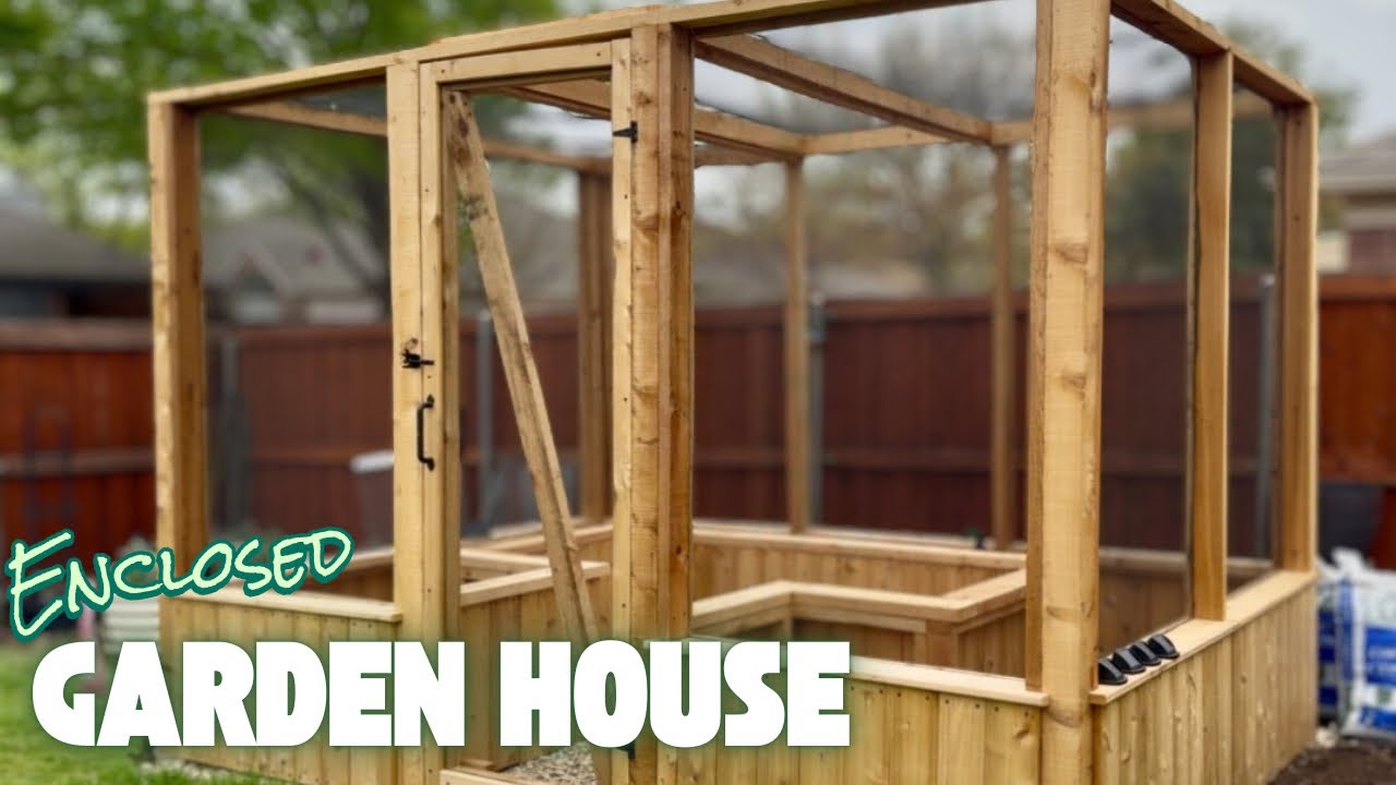 My Enclosed Garden House/Fixing a Raised Bed/Alfalfa Pellets