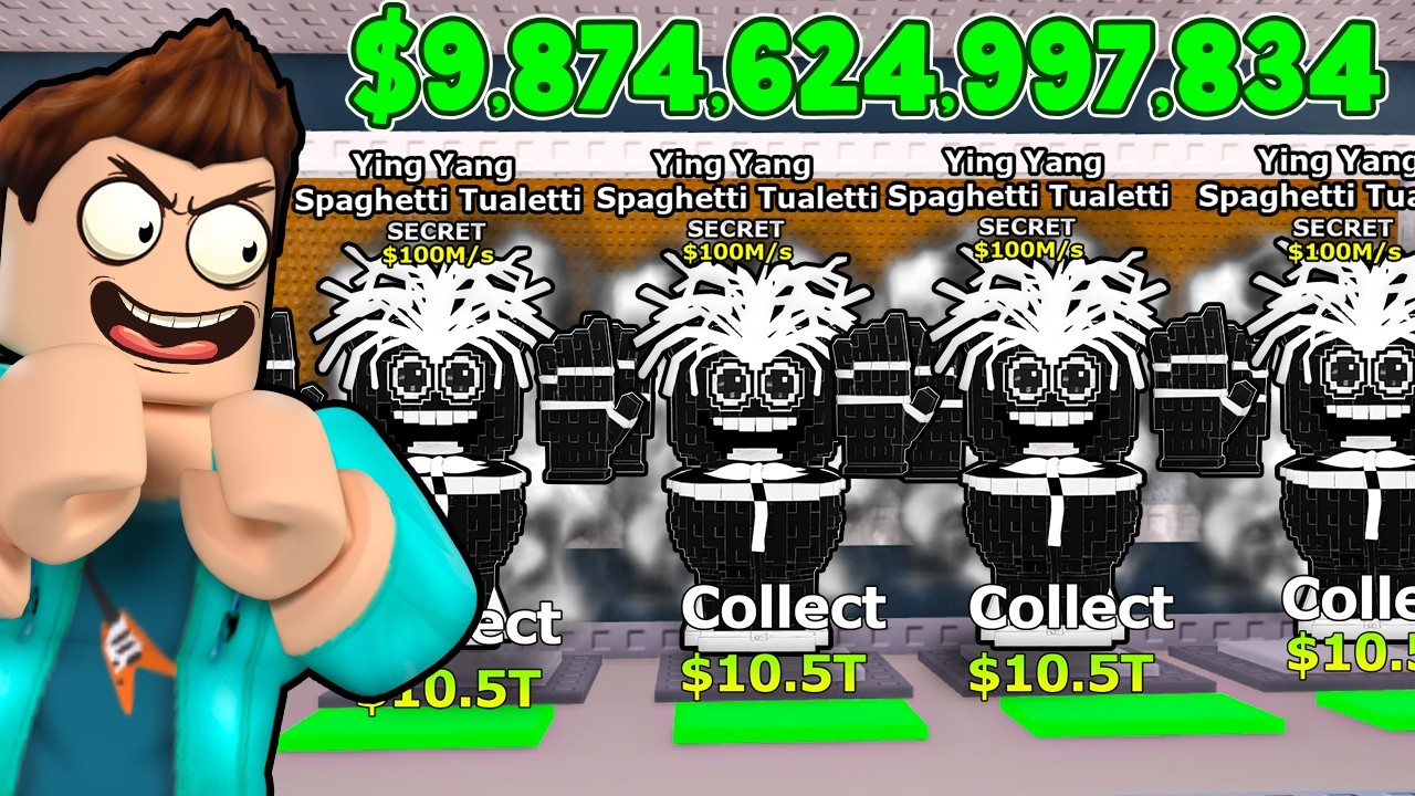 I OBTAINED 100 YING YANG SPAGHETTI TUALETTI IN STEAL A BRAINROT ROBLOX !!