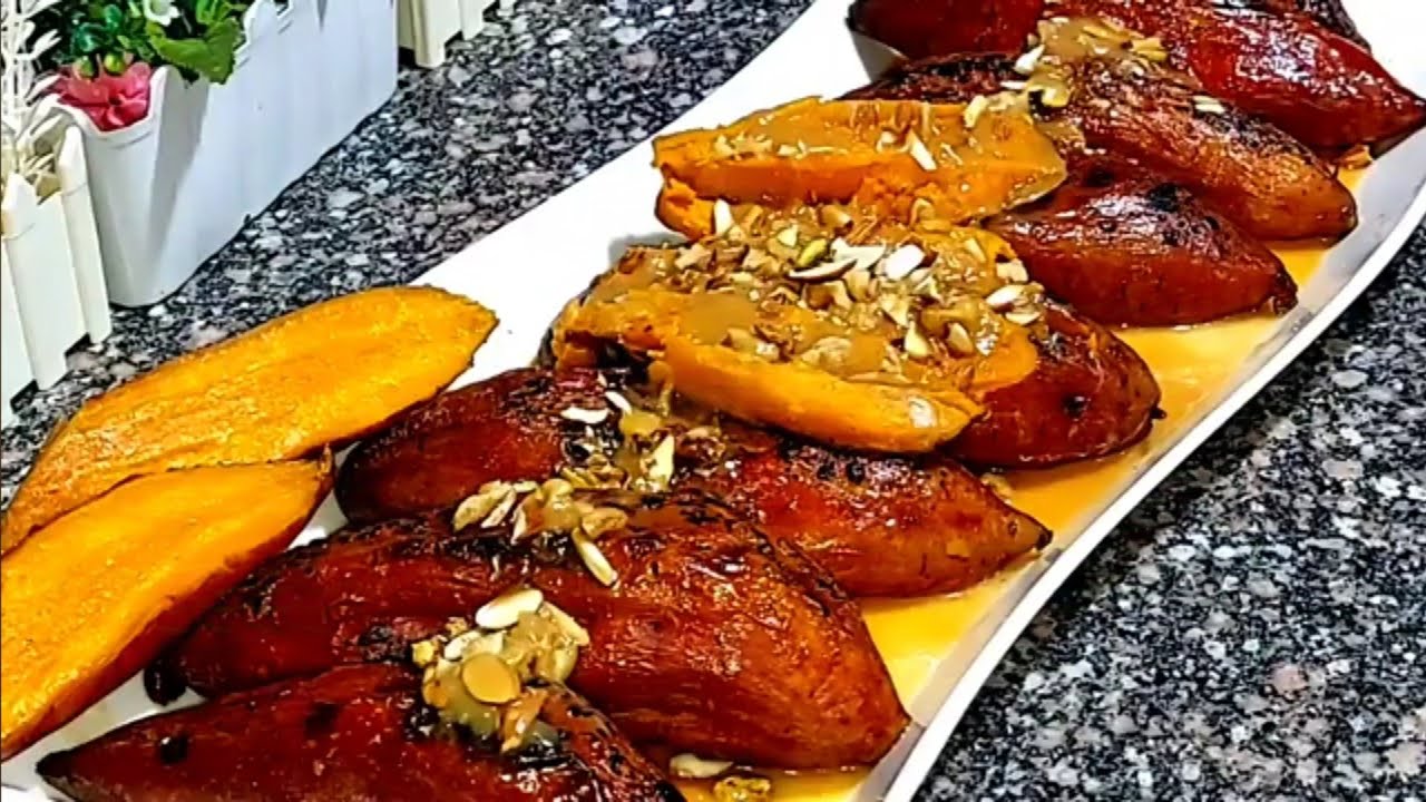 دا وقتها معسلة حمرا ومذبدة يا بطاطا🍠بطاطا العربيات بدون دخان بدون ما تنشف البطاطا الحلوة
