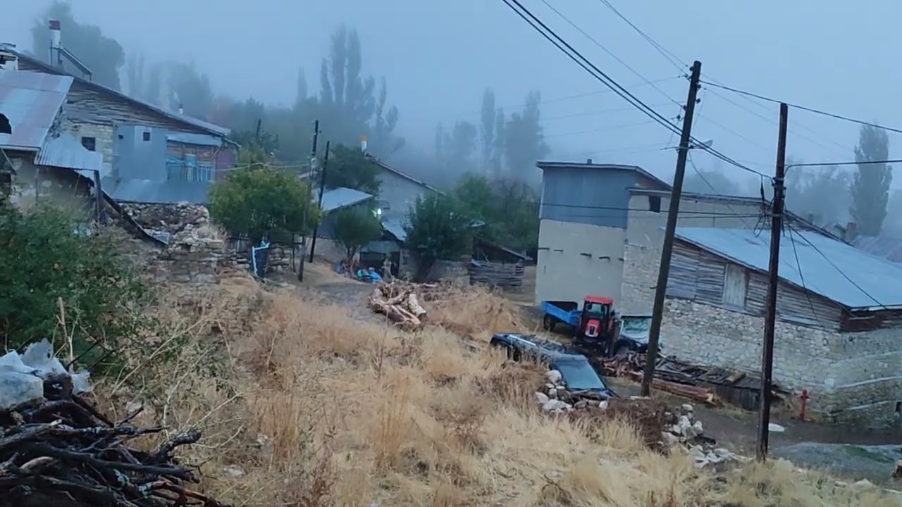 Sonbahar yağmurlu bir Hava kışa girerken