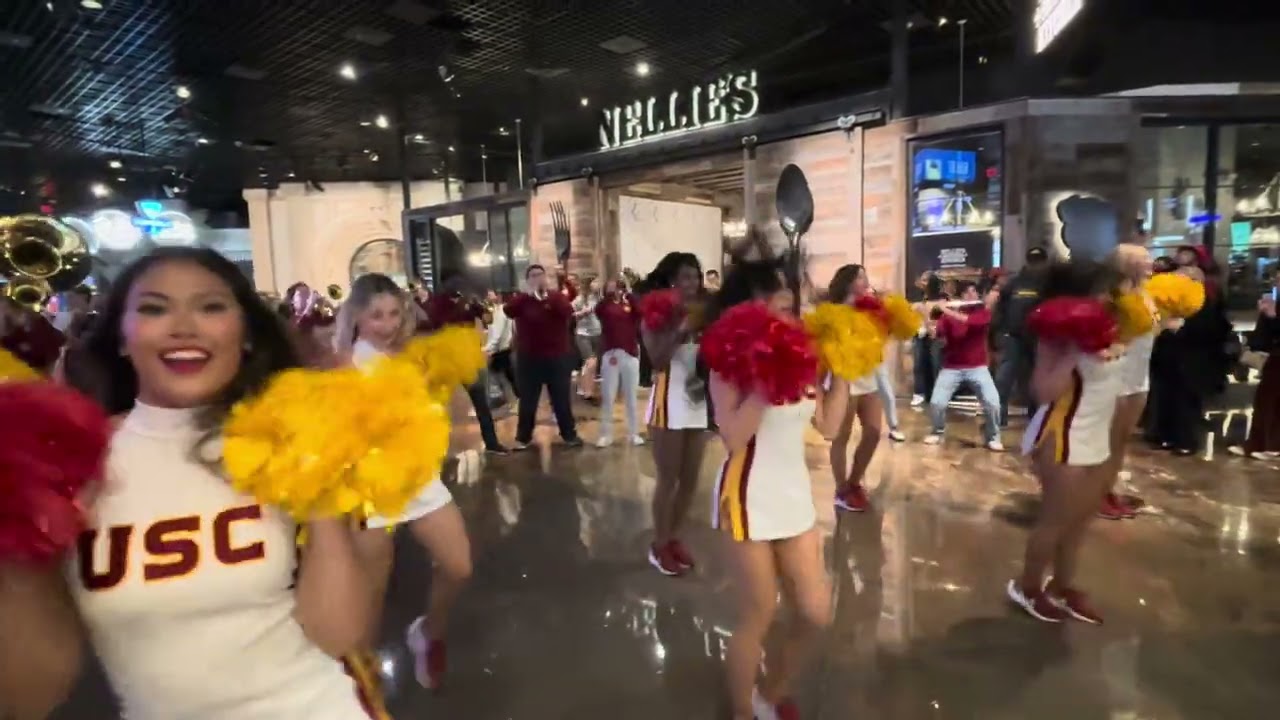 2024 Pac-12 Basketball Tournament pep rally featuring the USC Pep Band.