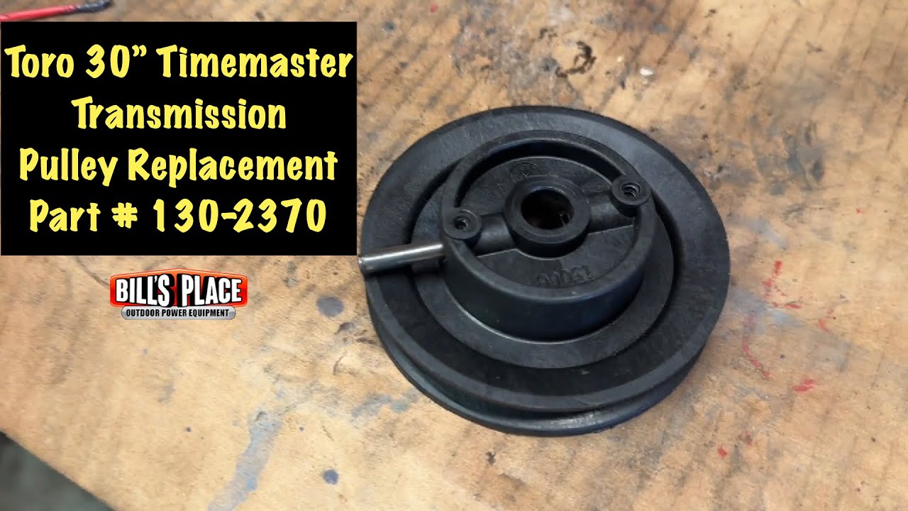 How to replace your Toro Timemaster transmission pulley.