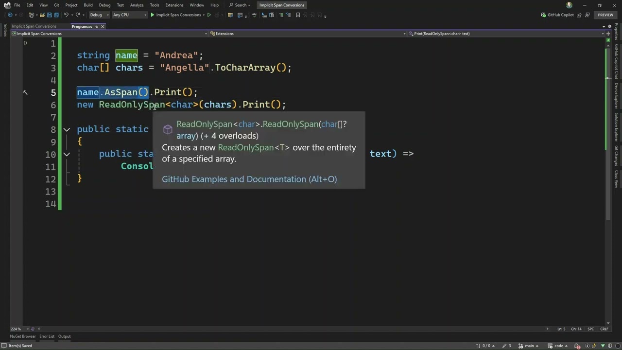 Implicit Span Conversions in C# 14