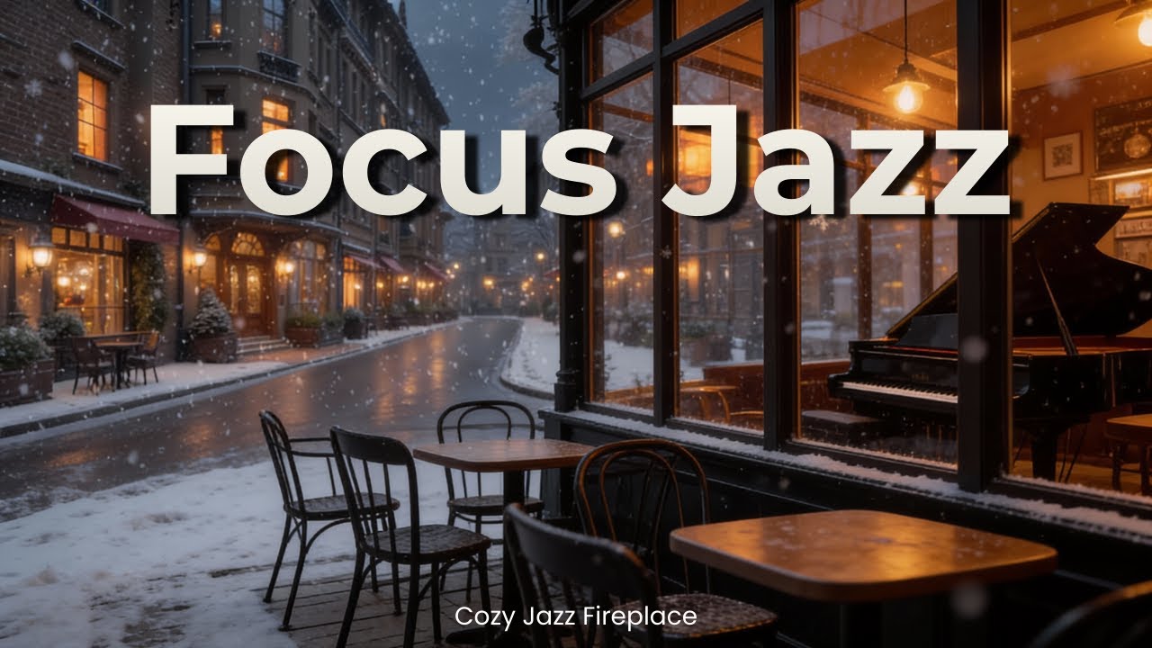 Winter Night Café Piano Jazz ☕❄️ – Relaxing Music for Focu