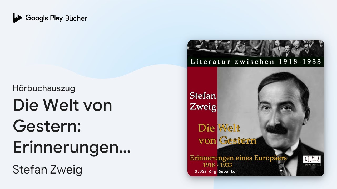 „Die Welt von Gestern: Erinnerungen eines…“ von Stefan Zweig · Hörbuchauszug