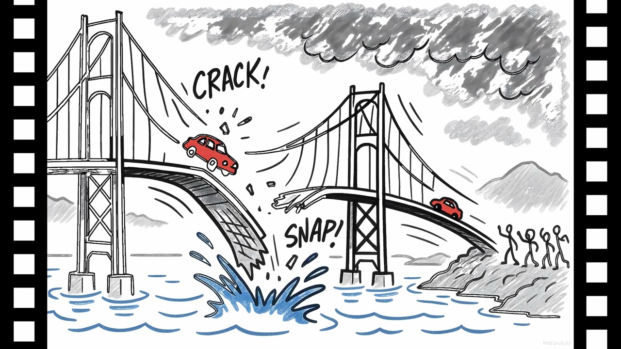 When a Bridge Went Wild: The Tacoma Narrows Bridge Collapse of 1940 | Whiteboard Animation