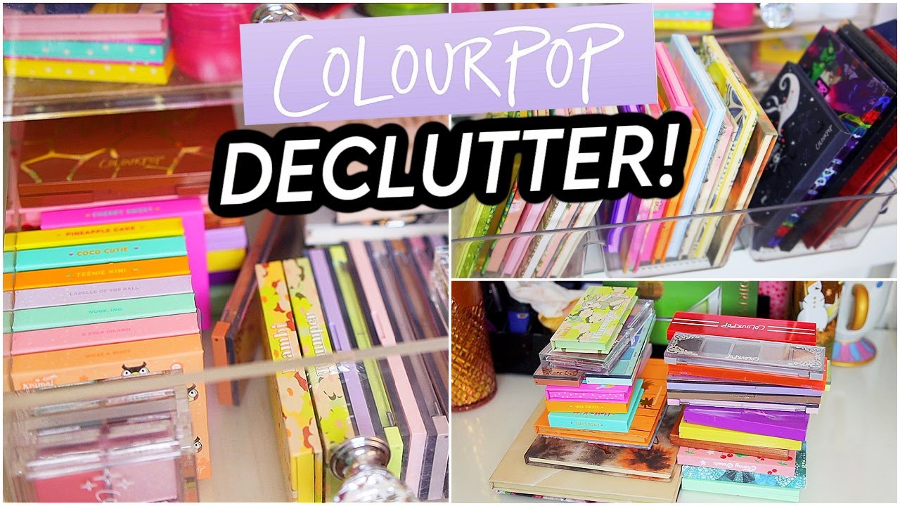 DECLUTTERING MY MASSIVE COLOURPOP PALETTE COLLECTION!