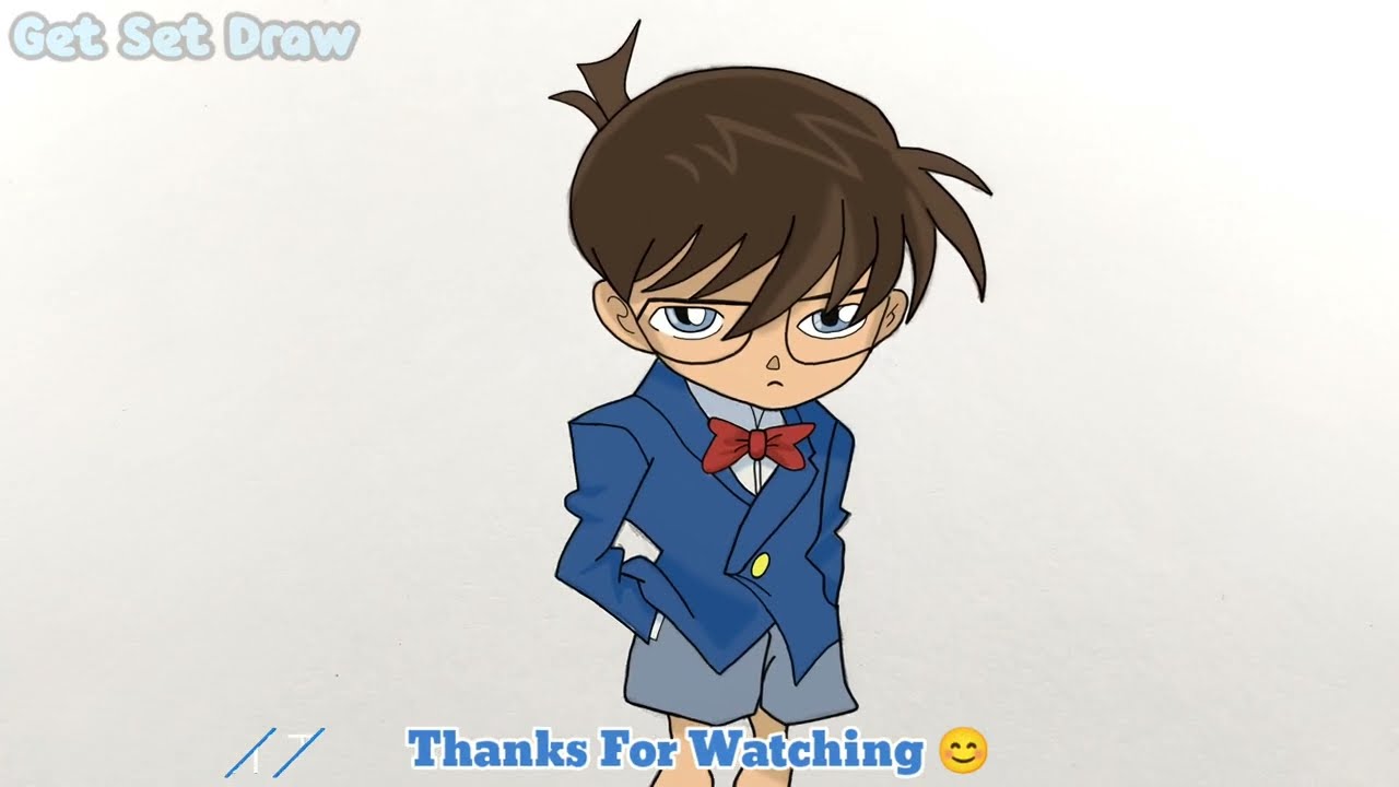 How to draw Detective Conan For Beginners | How to Draw conan edogawa from detective Conan
