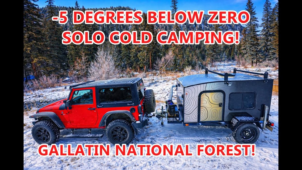 SOLO COLD WEATHER CAMPING IN THE GALLATIN NATIONAL FOREST!