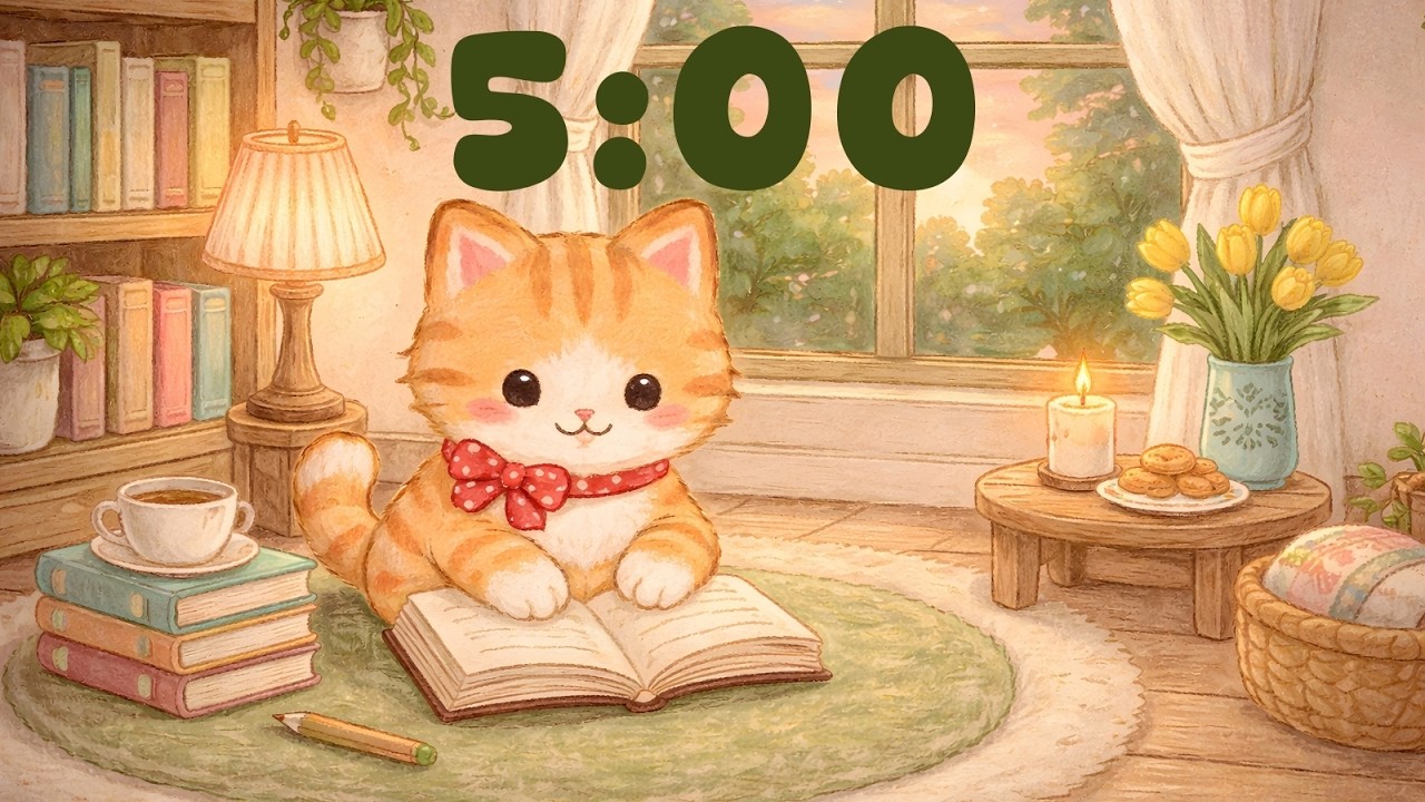 5 Minute Focus Timer for Quiet Classroom Time 🐱