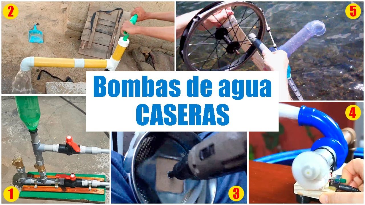 💦 TOP 5 Bombas de Agua Caseras que TÚ MISMO puedes construir paso a paso | Bricologia