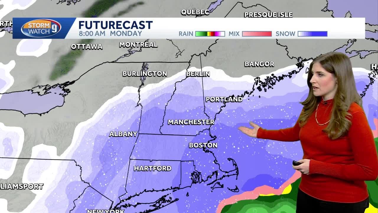 Nor'easter impacts for Monday